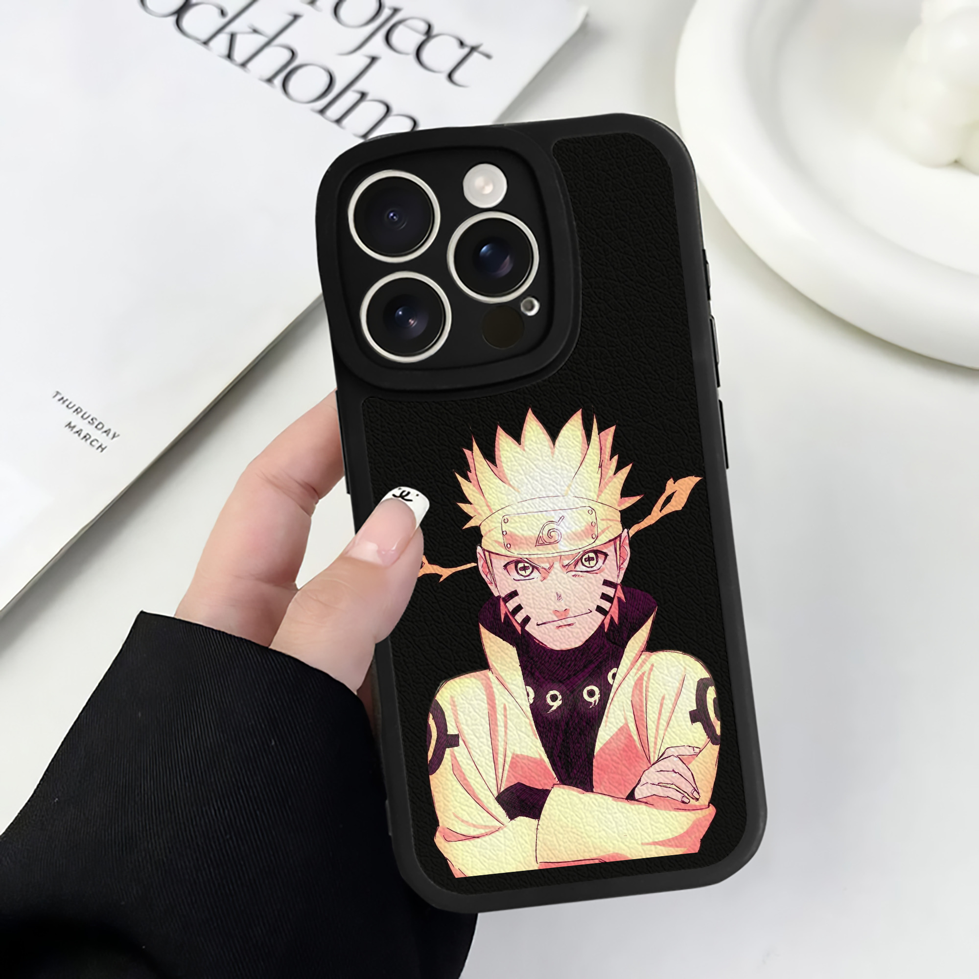 （画像用） NARUTO -ナルト- うずまき ナルト Uzumaki Naruto 【iPhone 16シリーズ対応】シリコンスマホケース（レザー調） 材質：シリコン
